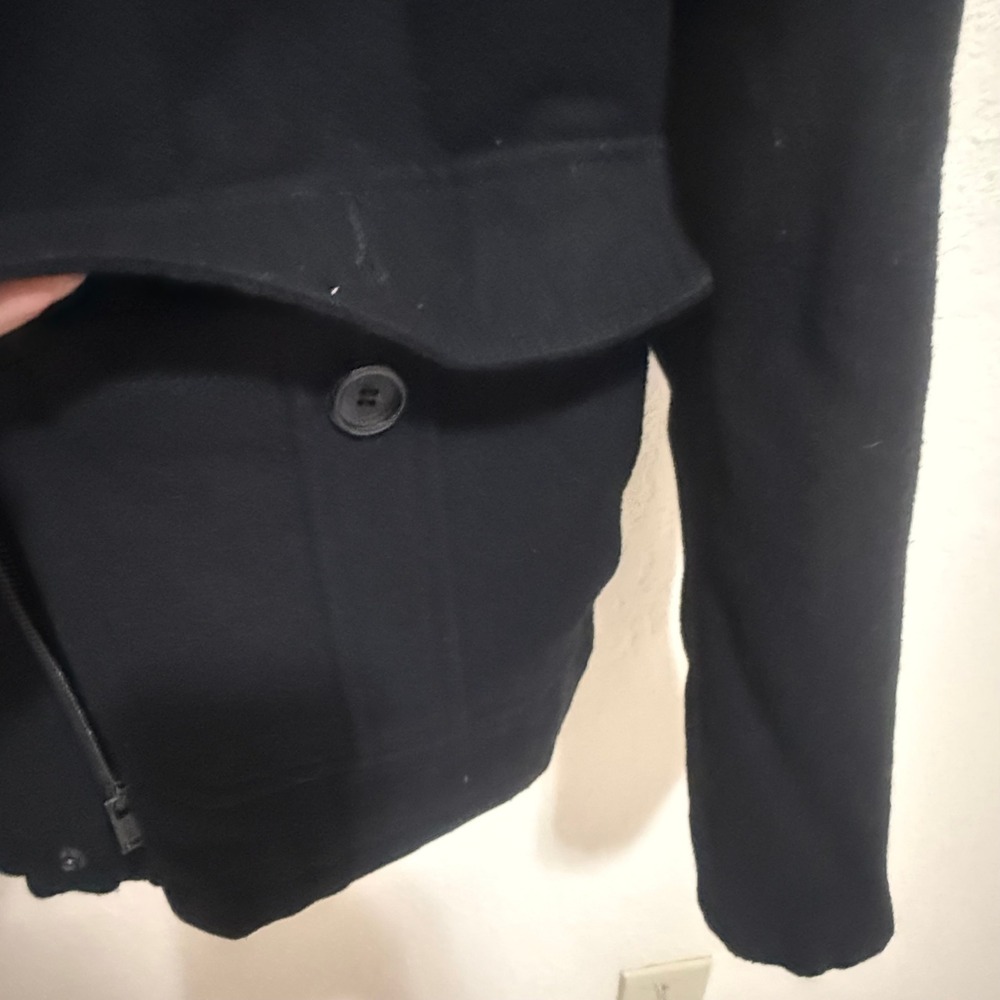 GUESS Mens Hooded Pea Coat Black Quilted Lining Utility Coat XL 111AB633 - Picture 11 of 16